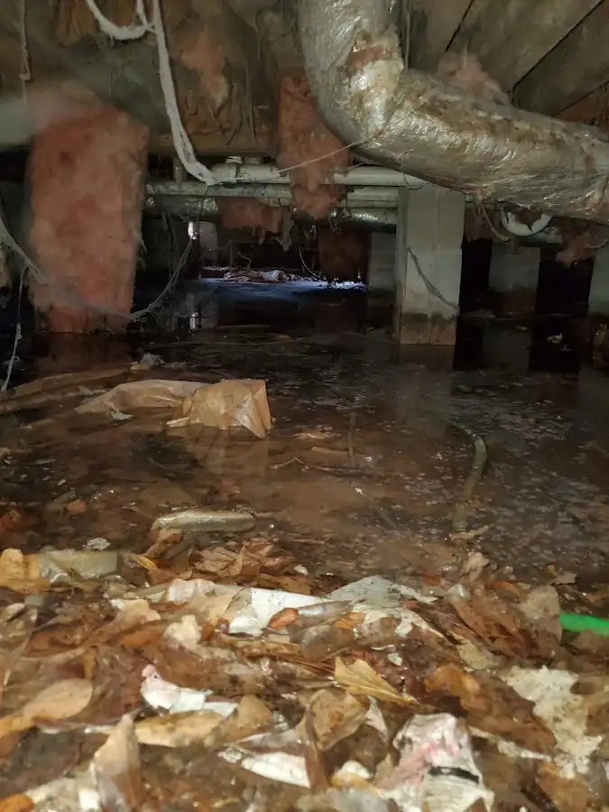 Crawl space flood assessment for Commercial Water Damage Restoration in Tualatin